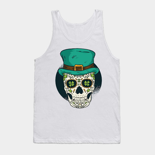 Irish Sugar Skull Tank Top by BamBam